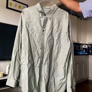 LL Bean Casual Dress shirt green/grey